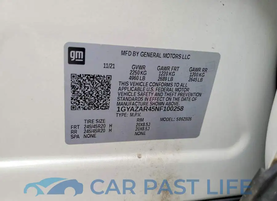 1GYAZAR45NF100258# 13