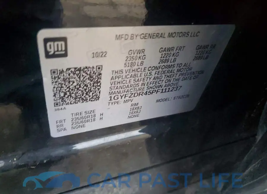 1GYFZDR45PF111237# 12