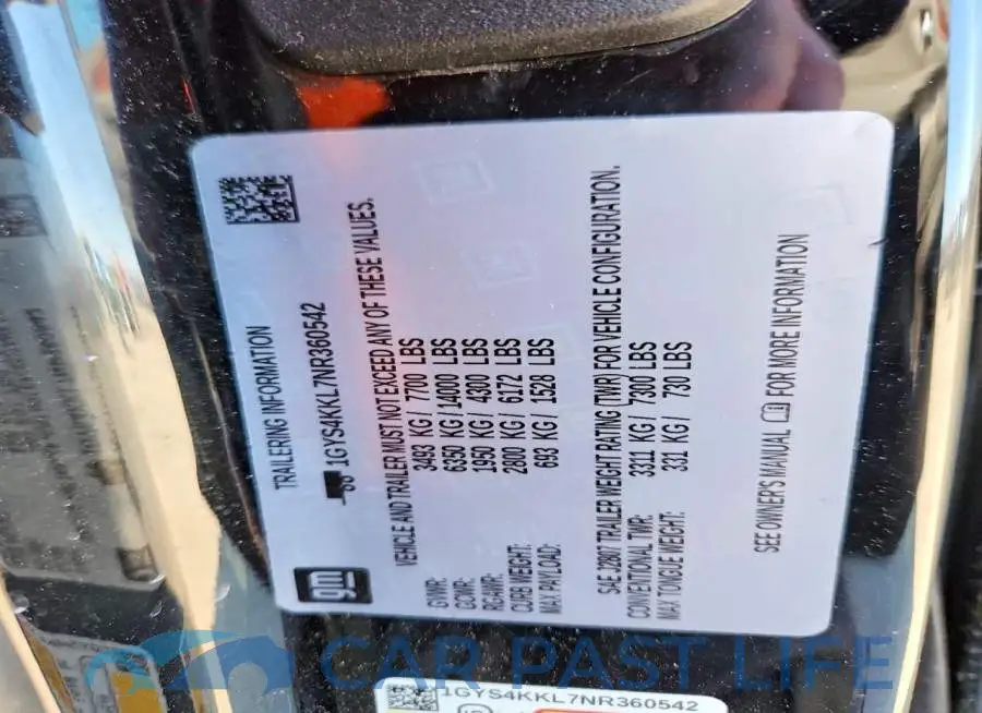 1GYS4KKL7NR360542# 13