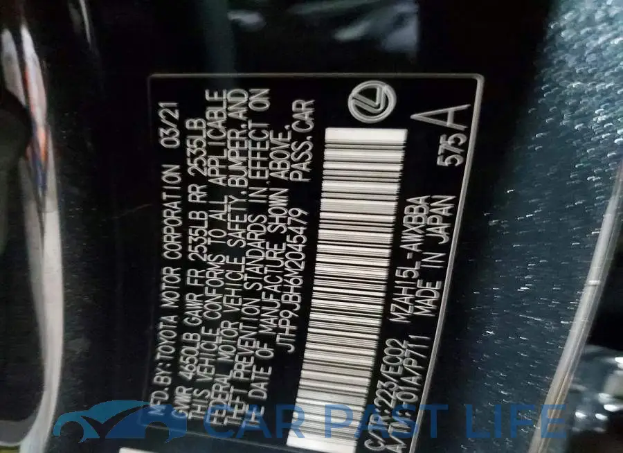 JTHP9JBH6M2045479# 12