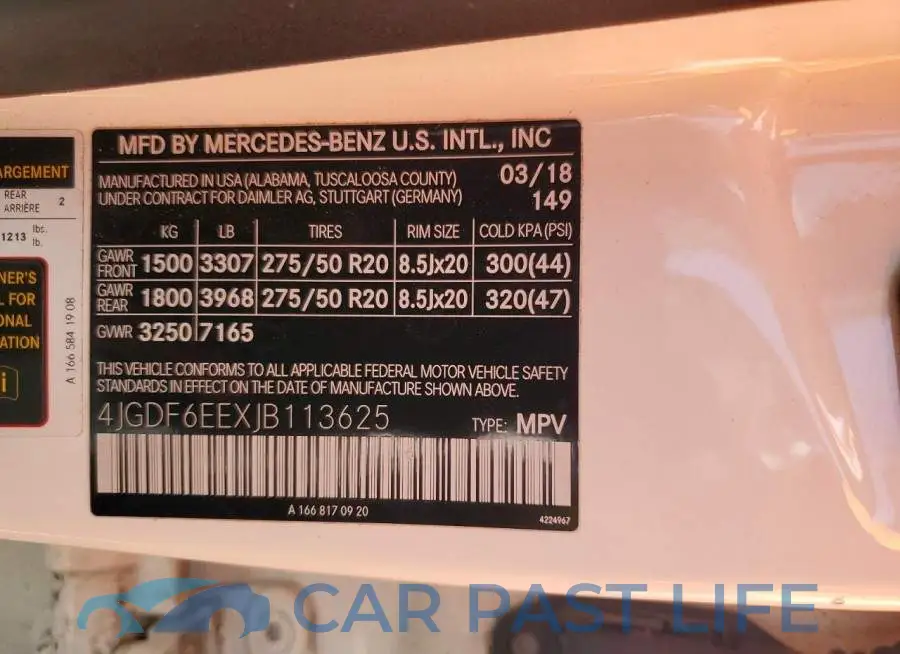4JGDF6EEXJB113625# 13