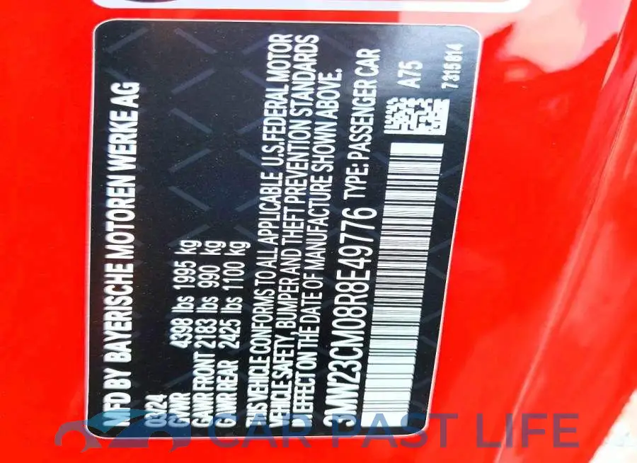 3MW23CM08R8E49776# 12