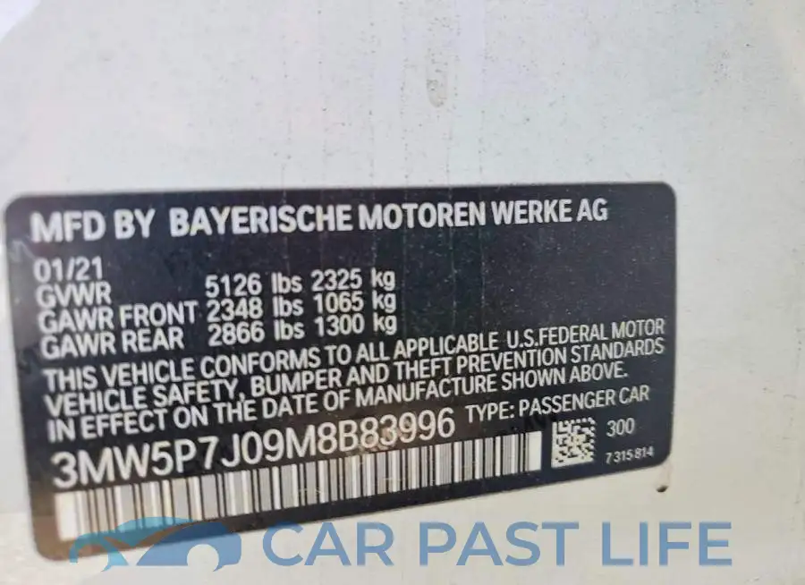 3MW5P7J09M8B83996# 12
