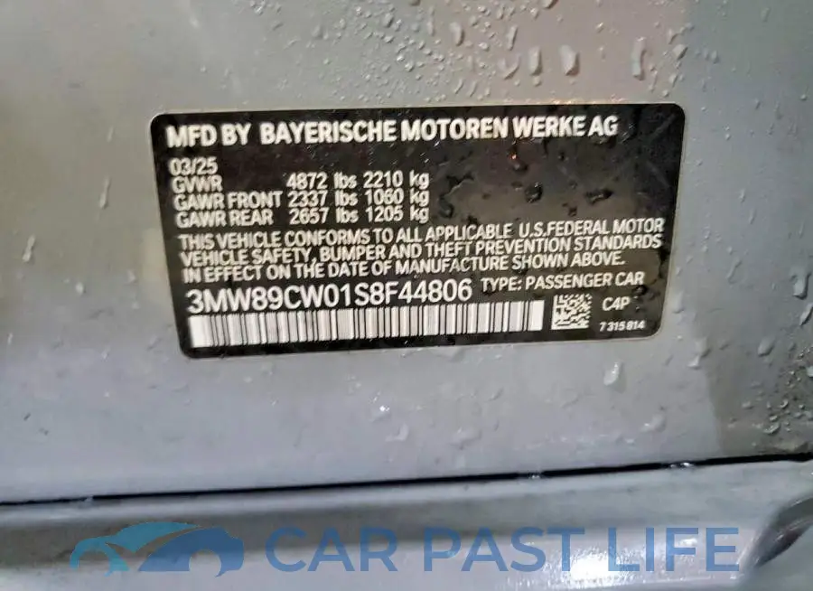 3MW89CW01S8F44806# 12