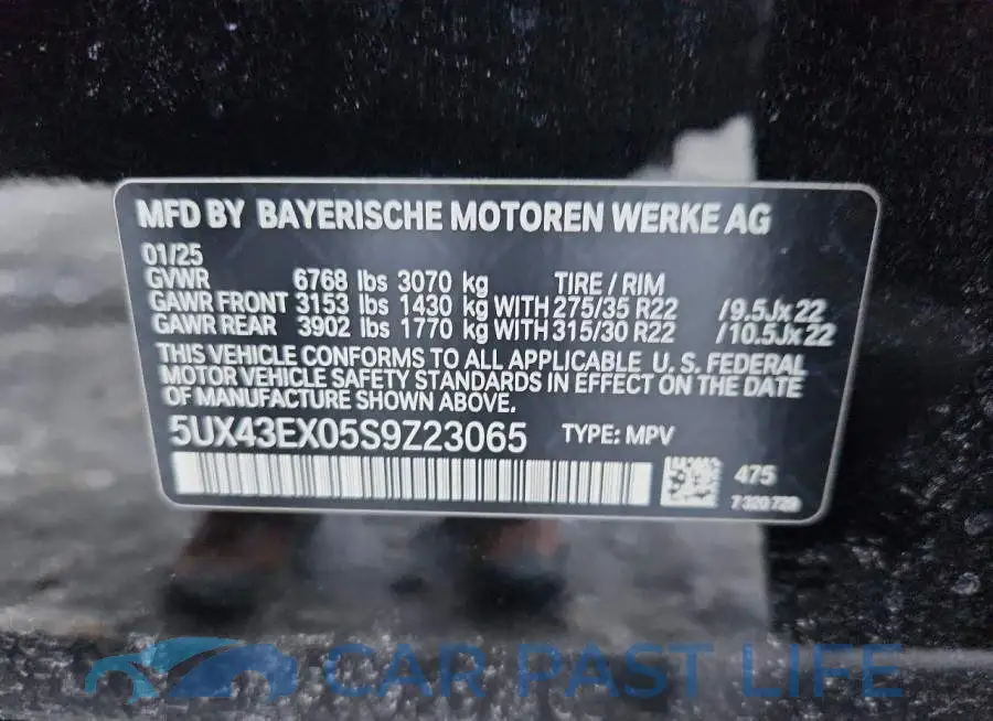 5UX43EX05S9Z23065# 13