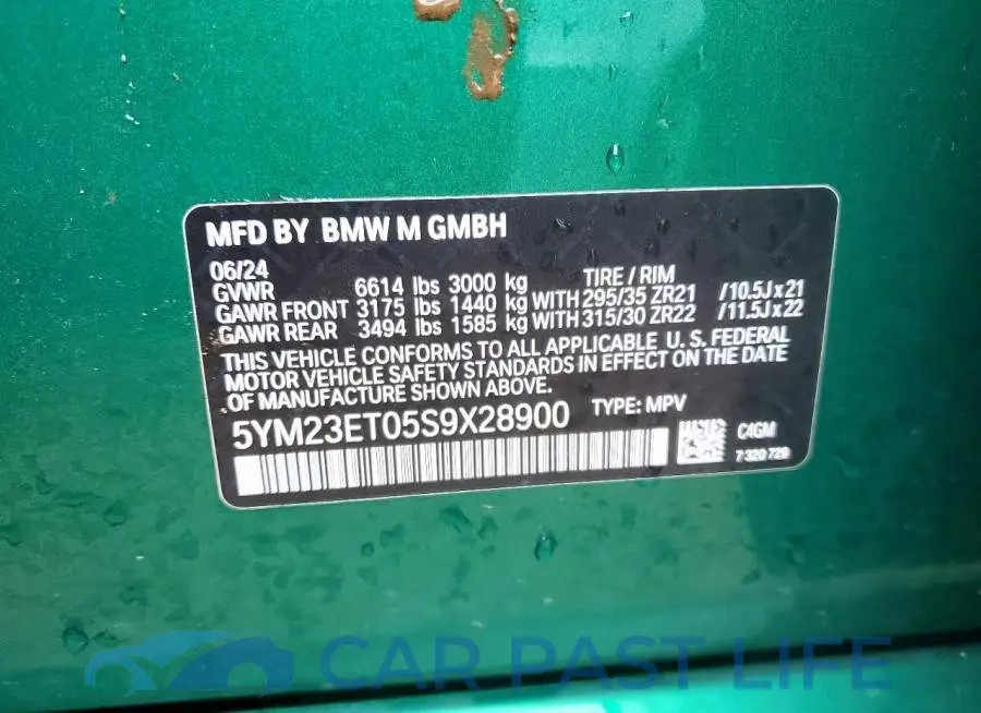 5YM23ET05S9X28900# 12