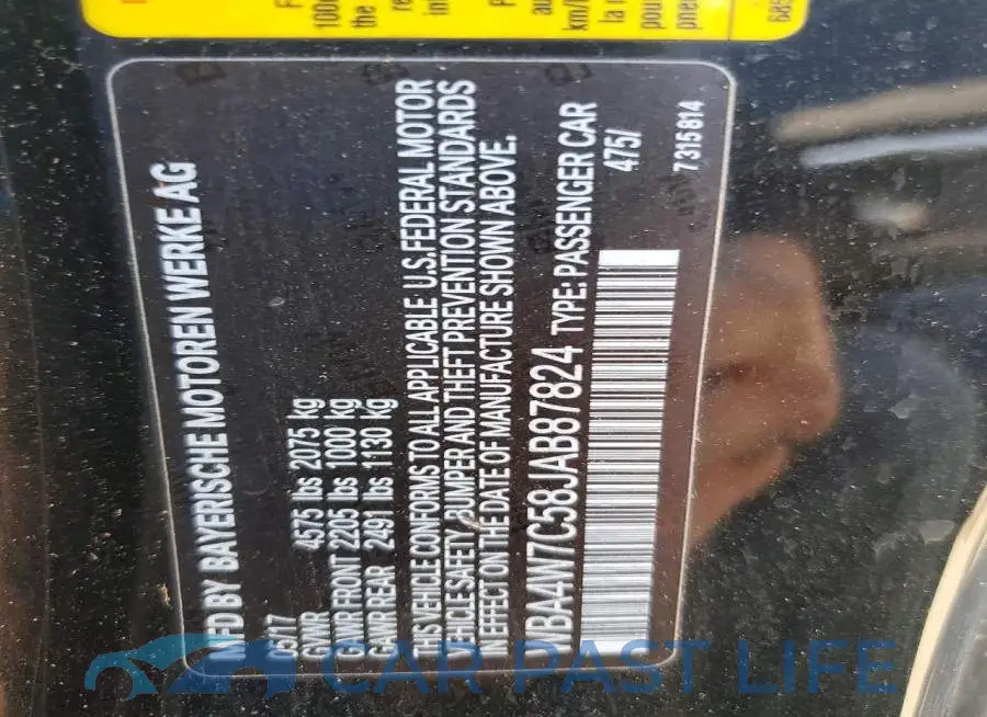 WBA4W7C58JAB87824# 13