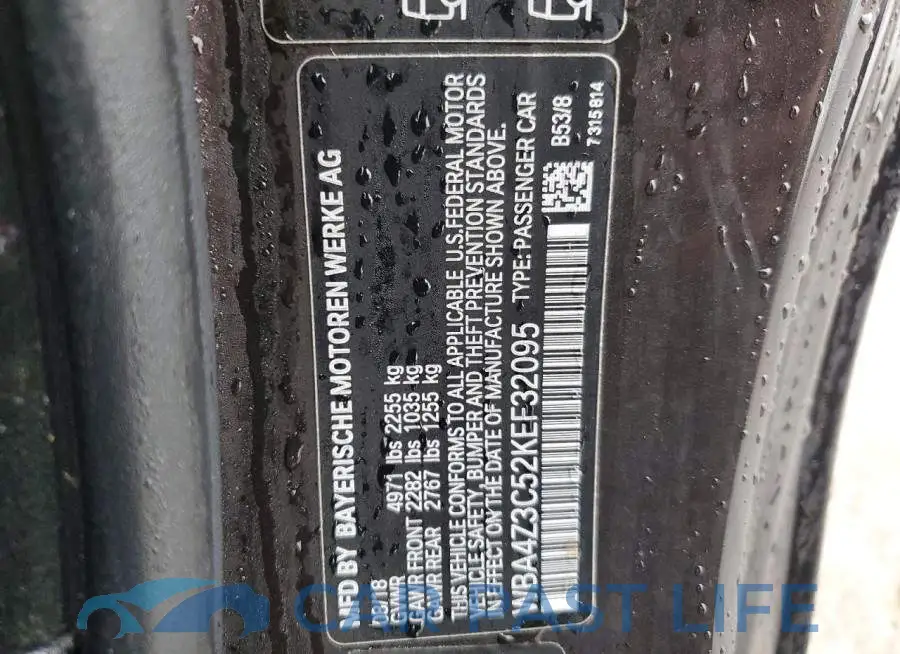 WBA4Z3C52KEF32095# 12