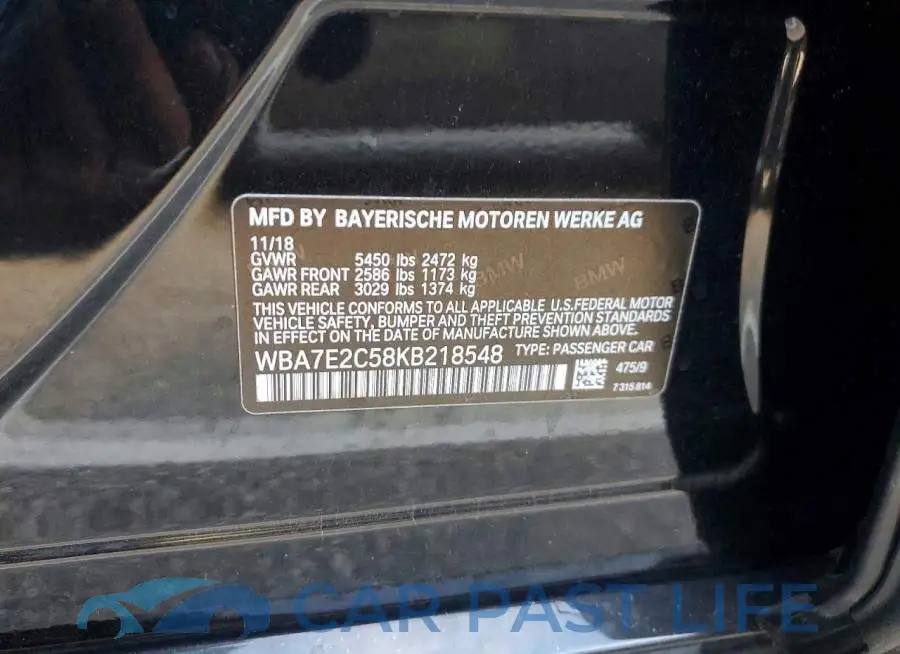 WBA7E2C58KB218548# 13