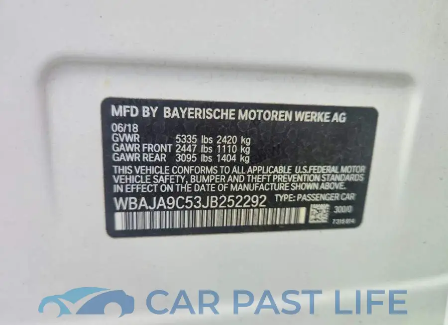 WBAJA9C53JB252292# 12