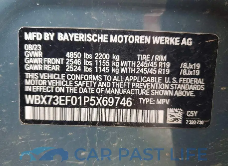 WBX73EF01P5X69746# 12
