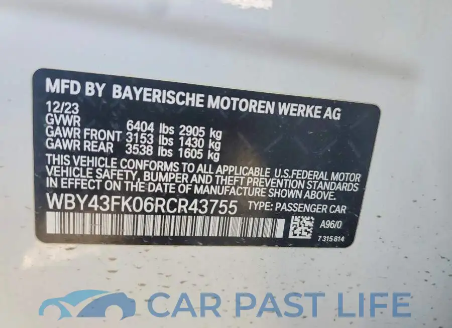WBY43FK06RCR43755# 12
