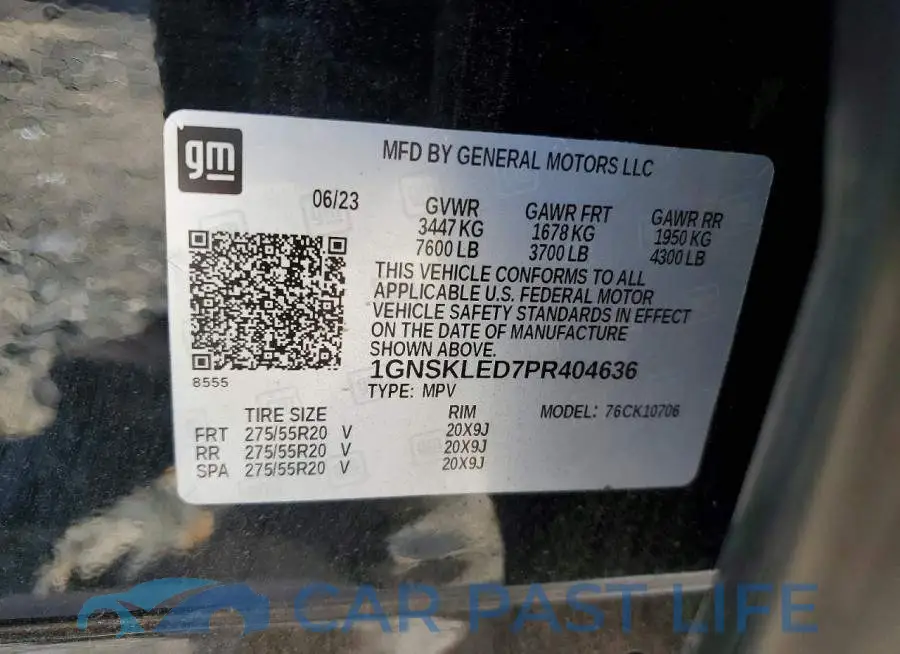1GNSKLED7PR404636# 13