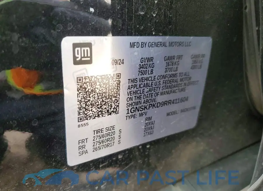 1GNSKPKD9RR411604# 13