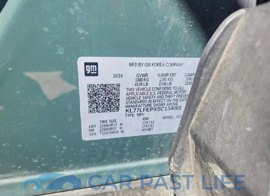 KL77LFEPXSC154065# 12