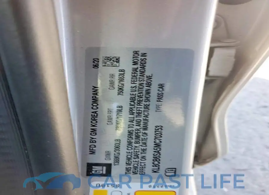 KL8CB6SA5MC703753# 12