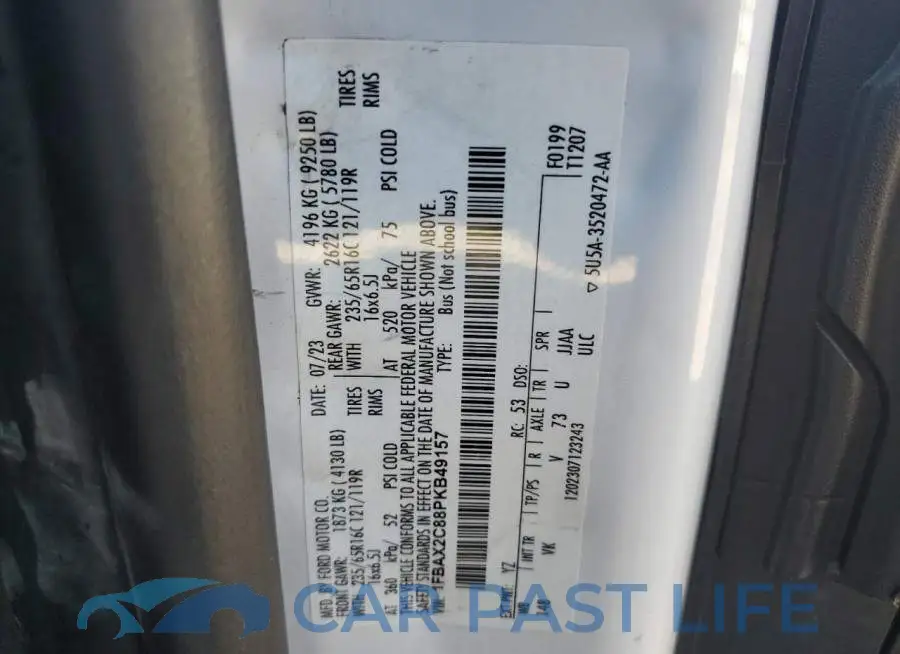 1FBAX2C88PKB49157# 13
