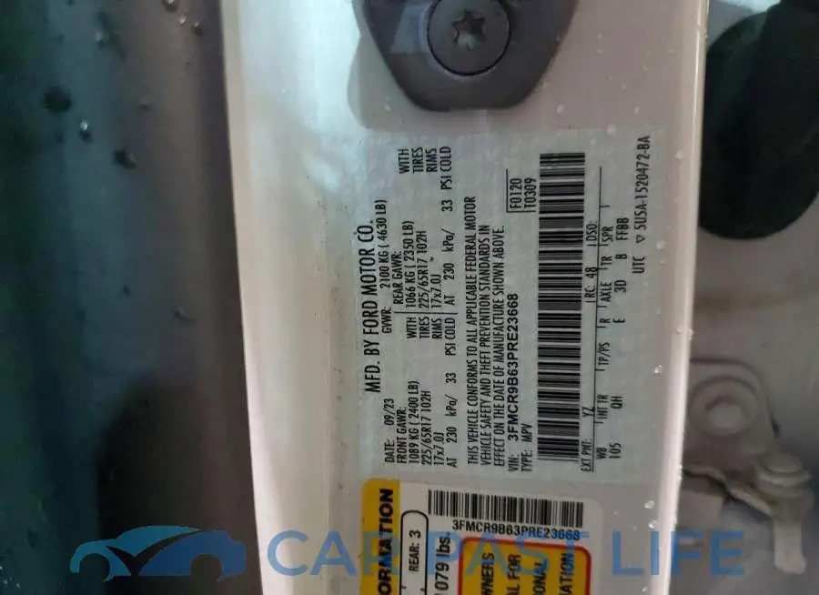 3FMCR9B63PRE23668# 13