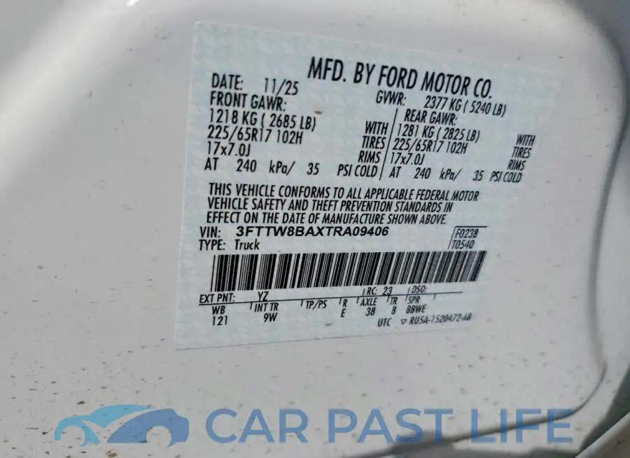 3FTTW8BAXTRA09406# 12