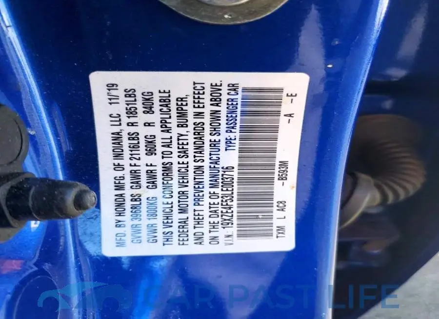 19XZE4F53LE003716# 13