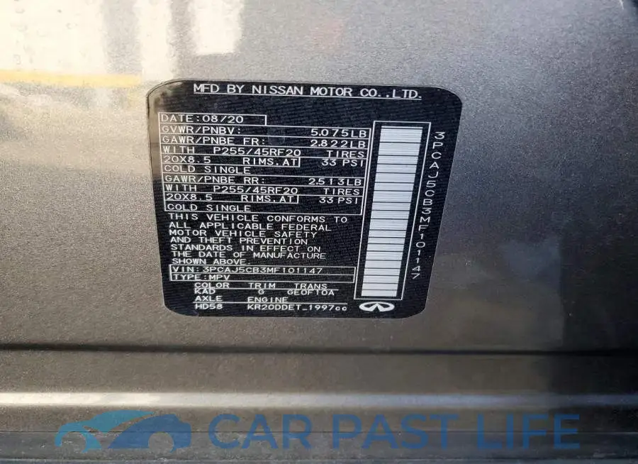 3PCAJ5CB3MF101147# 12