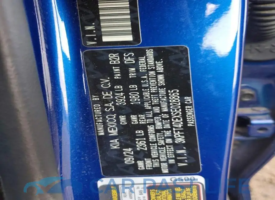 3KPFT4DEXSE028865# 13