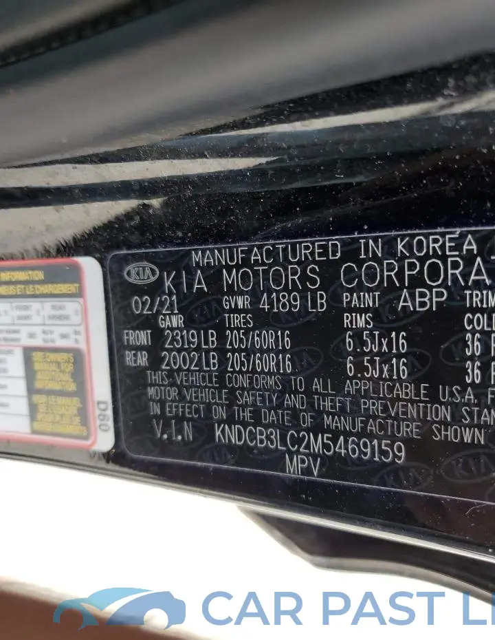 KNDCB3LC2M5469159# 12