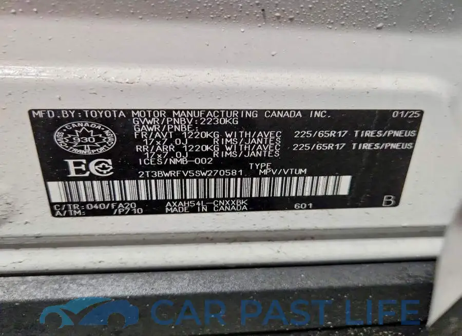 2T3BWRFV5SW270581# 13