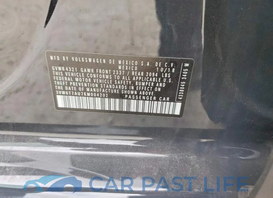3VW6T7AU7KM004202# 13