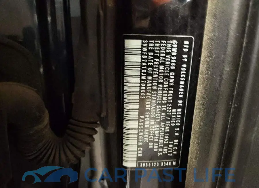 3VWFD7ATXJM706002# 12