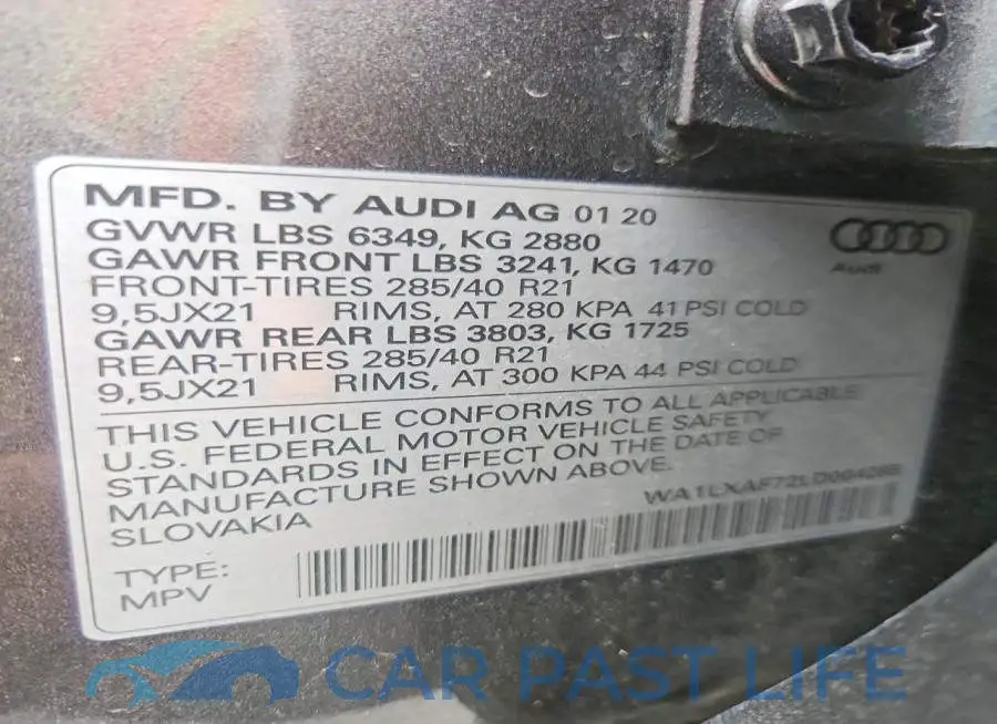 WA1LXAF72LD004285# 13