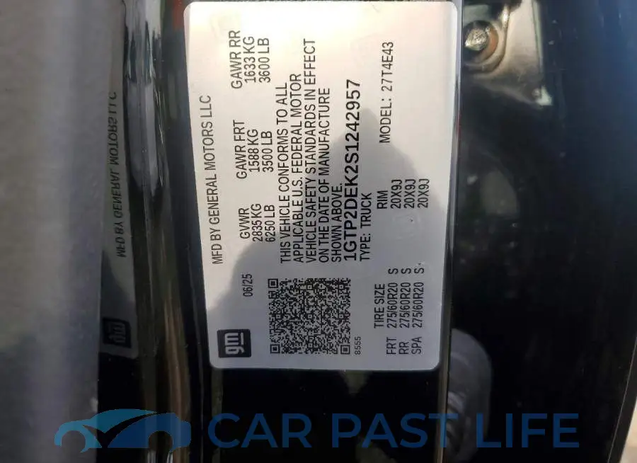 1GTP2DEK2S1242957# 12