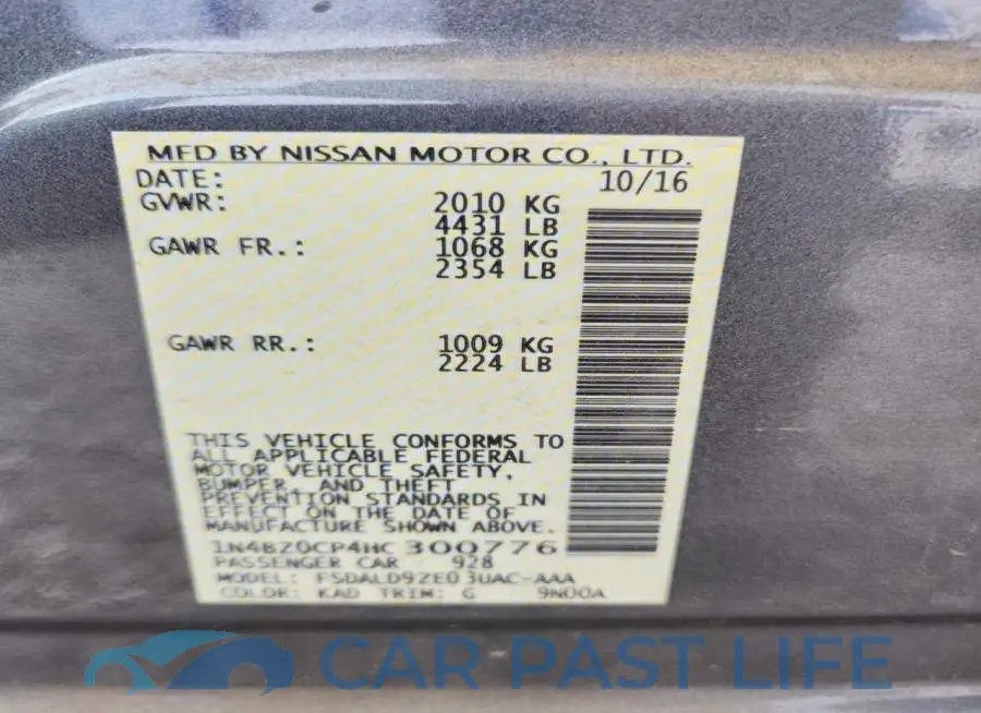 1N4BZ0CP4HC300776# 11