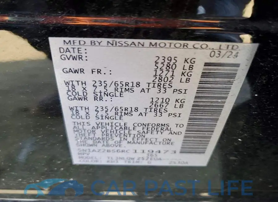 5N1AZ2BS6RC119473# 14