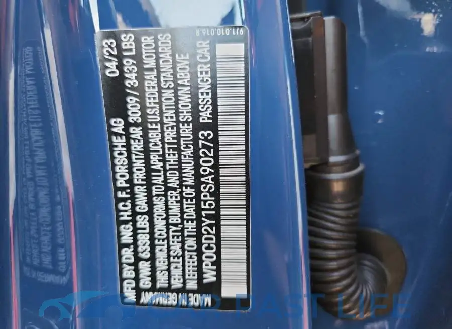 WP0CD2Y15PSA90273# 12
