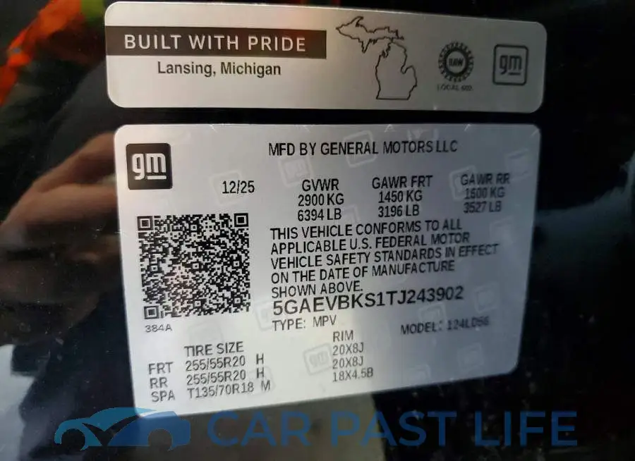 5GAEVBKS1TJ243902# 13
