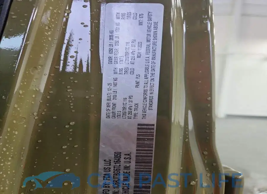 1C6RJTBG6TL164850# 12