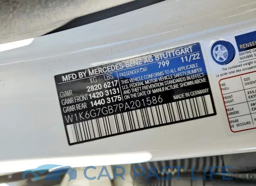 W1K6G7GB7PA201586# 12