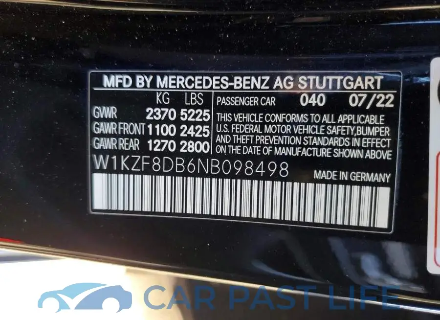 W1KZF8DB6NB098498# 13