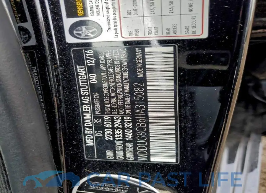 WDDUG8CB6HA315082# 12