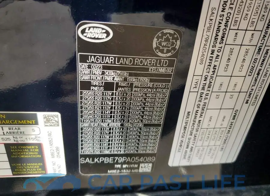 SALKPBE79PA054089# 13