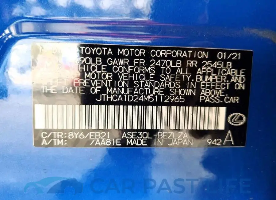 JTHCA1D24M5112965# 12