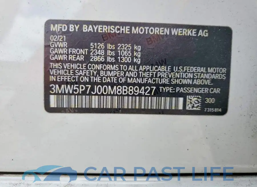 3MW5P7J00M8B89427# 13