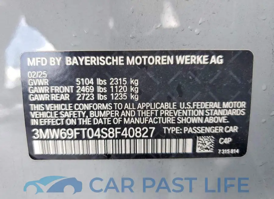 3MW69FT04S8F40827# 13