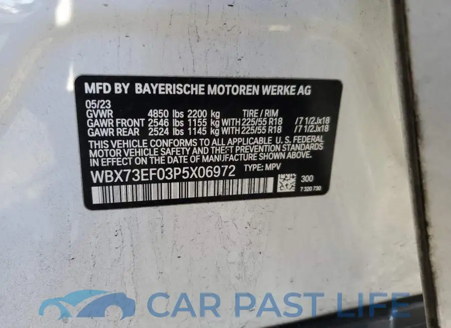 WBX73EF03P5X06972# 13