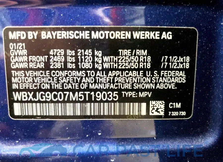 WBXJG9C07M5T19035# 13