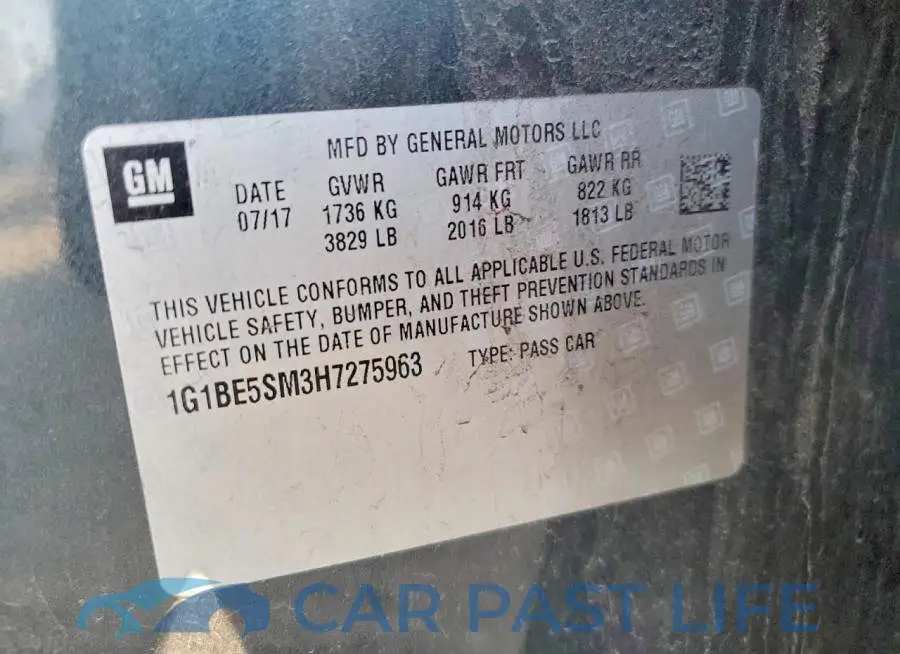 1G1BE5SM3H7275963# 12