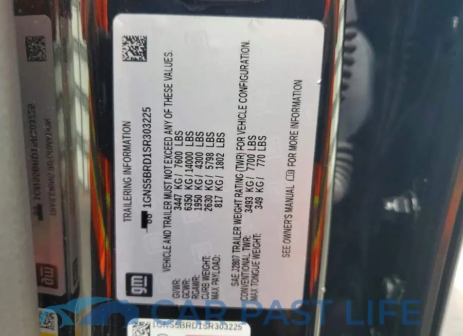 1GNS5BRD1SR303225# 13