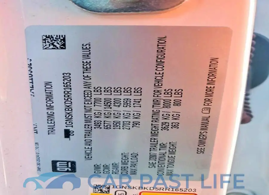 1GNSKBKD5RR165203# 13