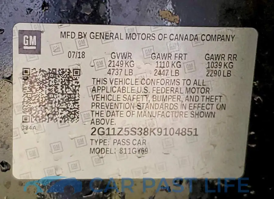 2G11Z5S38K9104851# 13